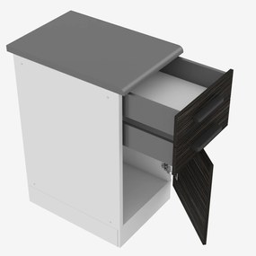 Kuchynská skrinka Belini Premium Full Version spodná so zásuvkami 40 cm eben kráľovský s pracovnou doskou