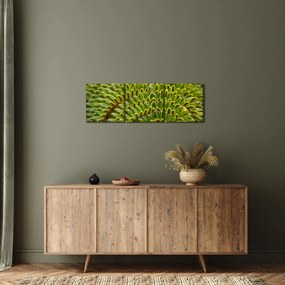 Obraz - Papraď (s hodinami) (90x30 cm)