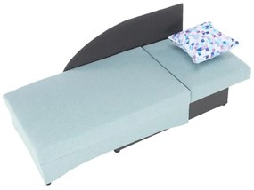 Rozkladacie kreslo s úložným priestorom Bella P - mentolová / sivá