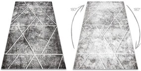 Koberec MATEO 8031/644  geometrický, trojuholníky - štrukturálny sivý