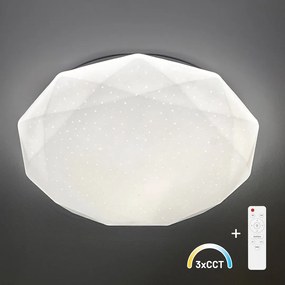 Stropné LED svietidlo Hex, 1x LED 72w, 3000-6000k, (fi 50 cm), w, s ovládačom