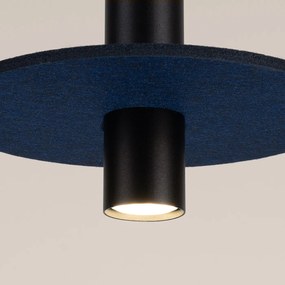 Závesné svietidlo Pelta 1, 1x čierne kovové tienidlo, bl