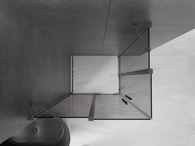 Mexen Velar Duo, sprchový kút s posuvnými dverami 100 x 90 cm, 8mm šedé sklo, grafit brúsený, 871-100-090-42-66