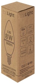 Toolight Toolight, LED žiarovka E27, 8W, 560lm, 3000K teplá, RSL035, OSW-20020