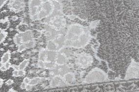 Exkluzívny bielo-sivý dizajnový interiérový koberec so vzorom Šírka: 80 cm | Dĺžka: 150 cm