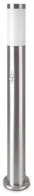 V-Tac Vonkajšia lampa so senzorom 1xE27/60W/230V IP44 80cm matný chróm 8960