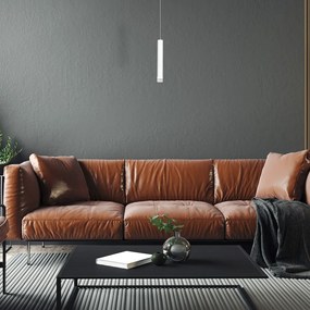 Závesné svietidlo Alba, 1x biele kovové tienidlo, w