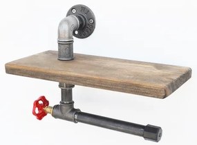 Držiak toaletného papiera s policou BORURAF 22x31 cm smrek