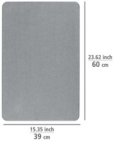 Sivá kúpeľňová predložka z kremeliny 39x60 cm Simi – Wenko