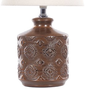 Keramická stolná lampa medená ROSANNA Beliani