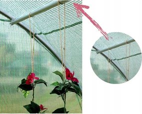 Záhradný fóliovník s pevnými dverami, 400 x 250 x 200 cm