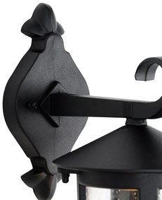 Klasická vonkajšia nástenná lampa čierna IP44 - Herb