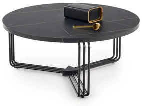 Konferenční stolek ANTICA 80 cm mramor černý