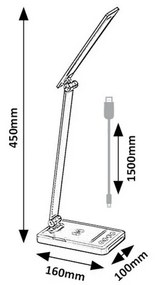 Rabalux 74213 funkčná stolná LED lampa Traze