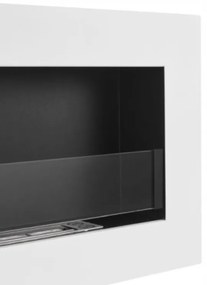 Závesný biokrb so sklom na stenu AIASA BOX BIELY MAT 90x40x12