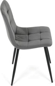 Jedálenská stolička zamatová, sivá CT-V5081 GREY4