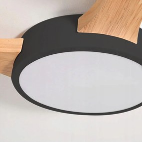 Toolight - LED stropné svietidlo APP525-8C, čierna-hnedá, OSW-08467