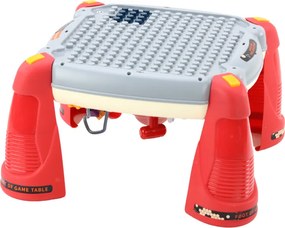 LEAN Toys Detský interaktívny vzdelávací stôl pianko vesmír červený