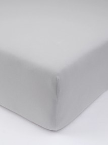 Jersey prostěradlo do postýlky s elastanem 60 × 120 cm – světle šedé