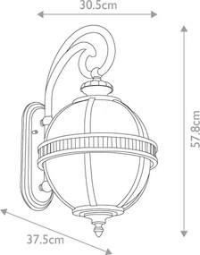Kichler KL-HALLERON-2M-BU - Vonkajšie nástenné svietidlo HALLERON 3xE14/40W/230V IP44