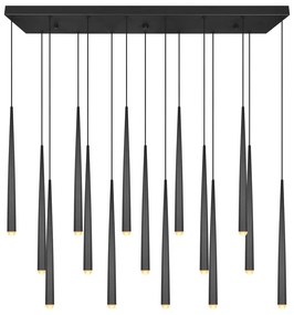 Čierne LED závesné svietidlo Cala – Trio Select