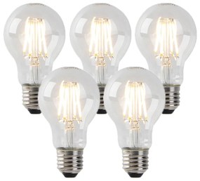 Sada 5 stmievateľných LED žiaroviek s čírym sklom E27 4W 320lm 2200K