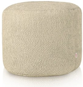 Taburetka Cilindro béžová bouclé