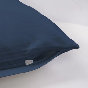 SATÉNOVÁ OBLIEČKA NA VANKÚŠ 50X80 CM TMAVOMODRÁ