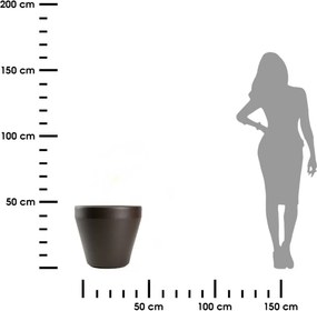 Plastový květináč Purea 49,4x55,4 cm mokka hnědý
