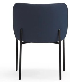 Tmavomodré čalúnené jedálenské kreslá v súprave 2 ks Mogi – Teulat