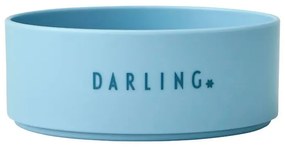 Svetlomodrá detská miska Design Letters Mini Darling, 11 cm