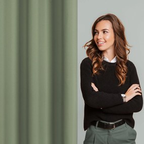 ZÁVES NA KRÚŽKOCH RITA 140X250 CM OLIVOVÁ