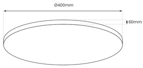 EUlight Stropné LED svietidlo Layla, 1x LED 33w, 3000-6000k, w/g, s ovládačom