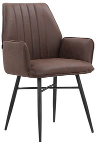 Hnedé čalúnené jedálenské kreslá v súprave 2 ks Anzo – Støraa