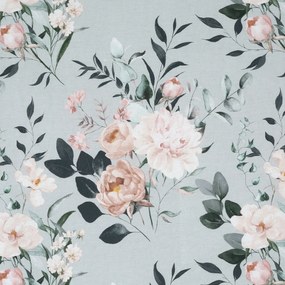 RENFORCÉ OBLIEČKY ROSITA 140X200 CM, 1 KS 70X80 CM KVETY