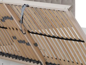 Posteľ Morty 180x200 cm, béžová látka, bez matracov