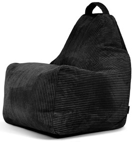 Čierny menčestrový sedací vak Play Amuse – SLOWDOWN