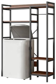 Regál nad práčku DELSIN, dub tmavý