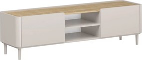 TV skrinka Elivo 170 cm na nožičkách - kašmír / olejovaný dub