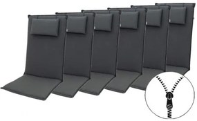 Doppler ELEGANT 2430 vysoký - set 6 ks - podušky na stoličky a kreslá s podhlavníkom