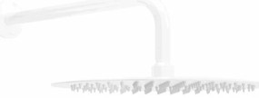 Mexen Slim dažďová hlavica 25 cm so sprchovým ramenom 40cm, biela, 79225211-20