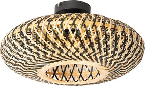 Inteligentné stropné svietidlo čierne bambusové 40 cm vrátane Wifi A60 - Ostrava