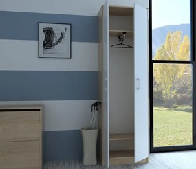 Šatníková skriňa Vincent, dub sonoma/biela