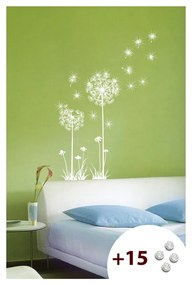 Set samolepky a 15 Swarovski krištáľov Ambiance Dandelion Flowers