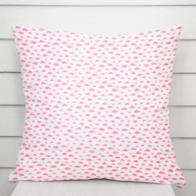 Biante Detská bavlnená obliečka na vankúš Sandra SA-128 Koralové obláčiky na bielom 30 x 50 cm