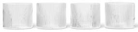 ferm LIVING Pohár na vodu RIPPLE číra 4 x 200 ml