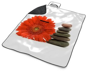 Sablio Plážová deka Gerbera s kameňmi: 200x140 cm