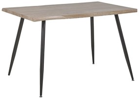 Jedálenský stôl 120 x 80 cm svetlé drevo/čierna LUTON Beliani