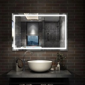 D‘Eluxe - LED ZRKADLÁ - Zrkadlo s LED osvetlením SINGLE TOUCH IF1Y 80-160cm LED zrkadlo dotykové 5 studená biela nástenná 150 70 150x70