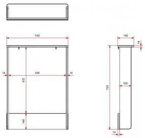 Biely prebaľovací pult (hĺbka vhodnej komody 57 cm) Amori – Vipack